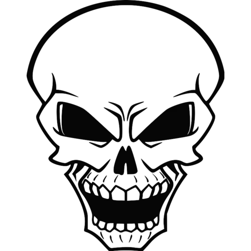 Scary photo of skull in PNG format completely free