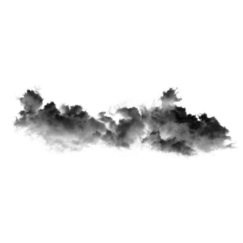 Real black cloud image png for Photoshop