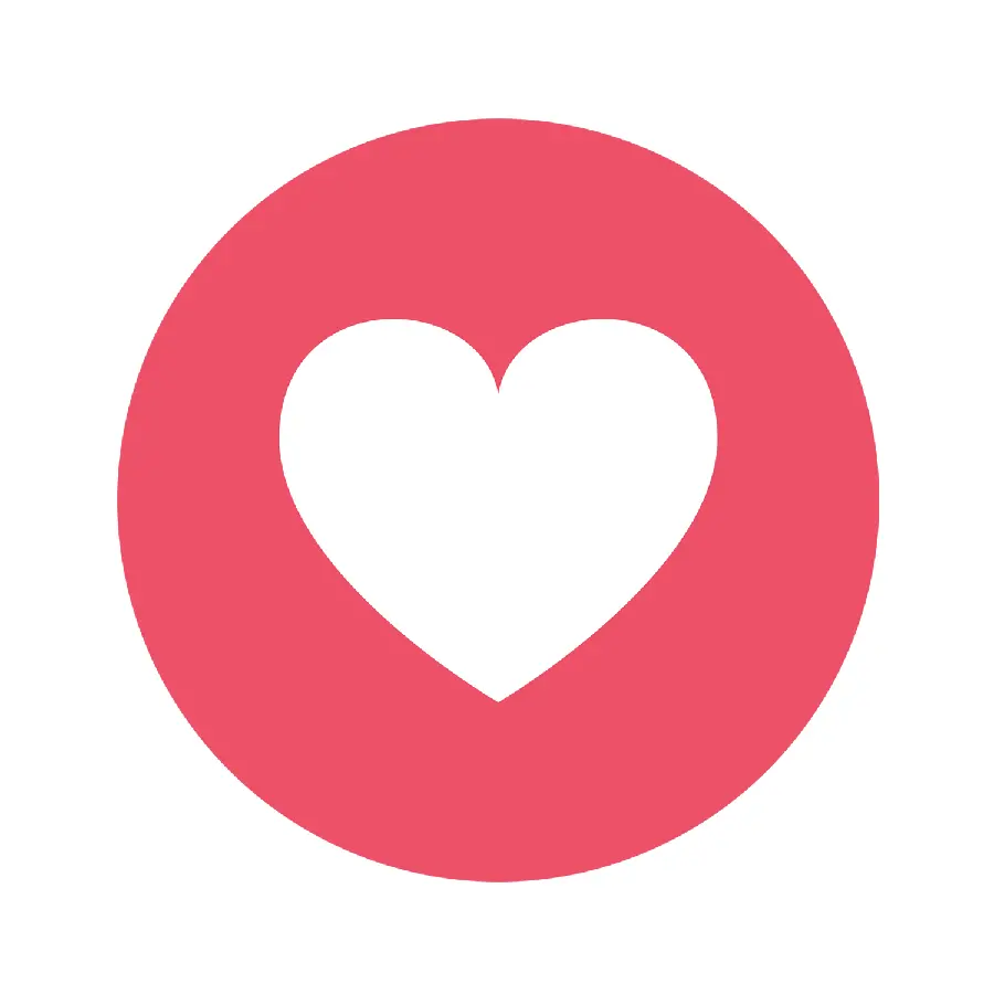 Download white heart emoji image on red background in PNG format