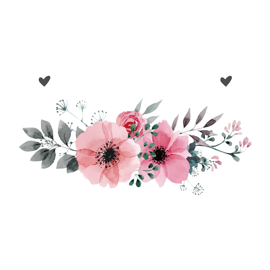 Dream bouquet of flowers png painting without background