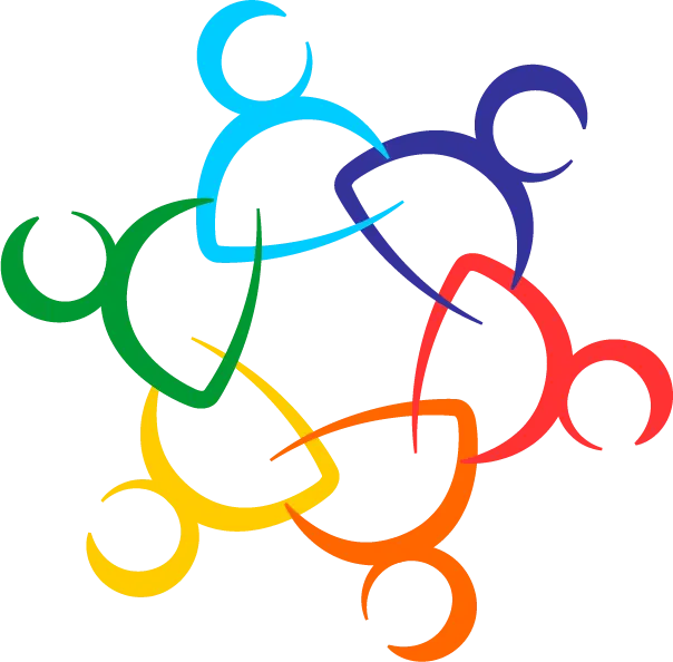 Logo without a colored background with an interesting design of world peace and cultural diversity