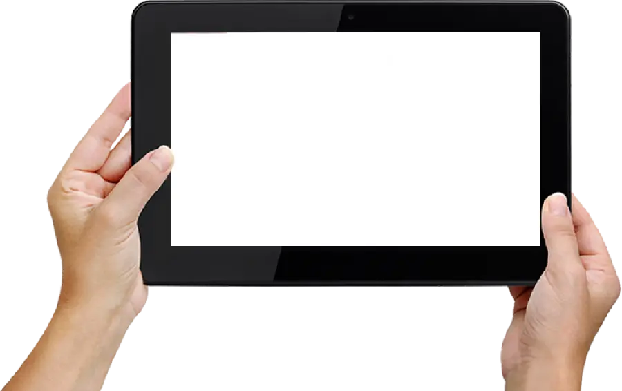 Image of a tablet in hand teleported with hd quality