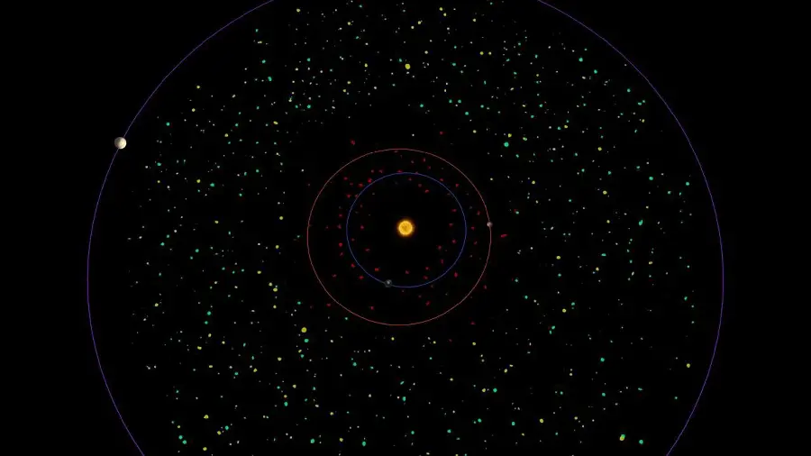 Spectacular Full HD image of the asteroid belt in the solar system