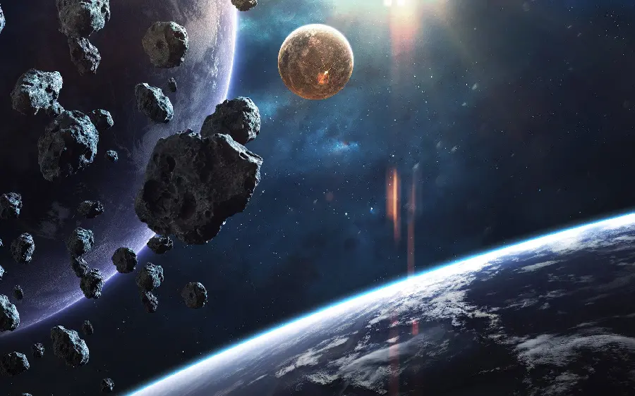 Interesting view of Earth from the main asteroid belt 