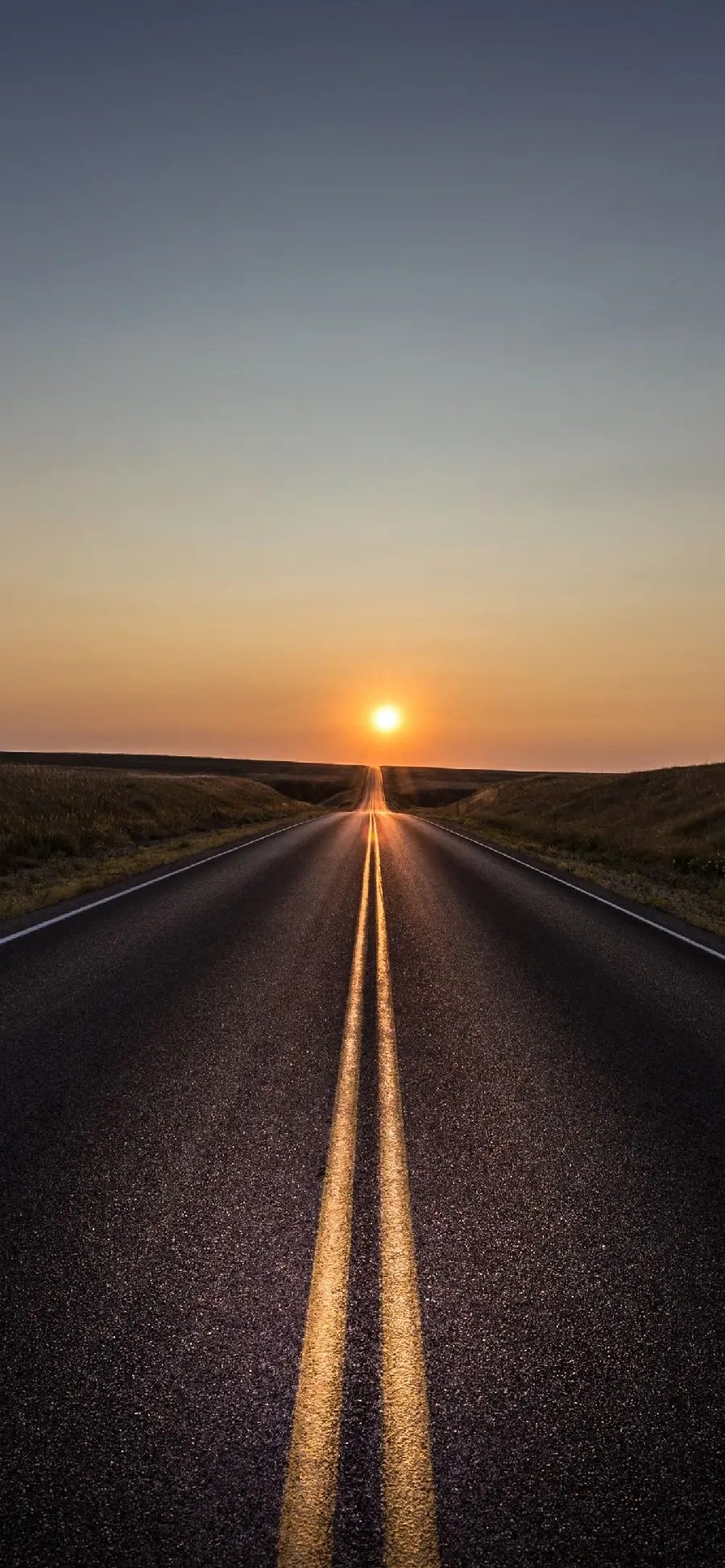 Free download road and sunset background Red