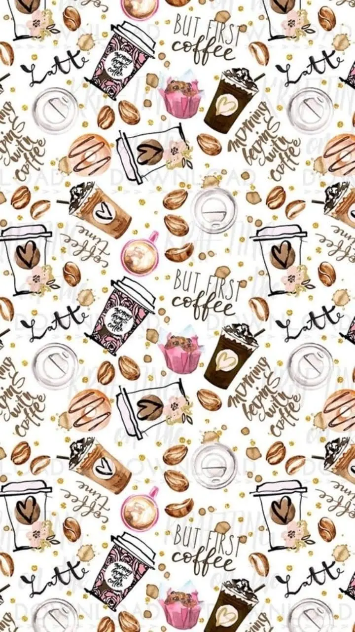 Cute and lovely coffee background for special people's mobile phones