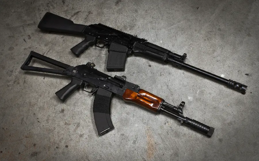 Photo of the Kalashnikov rifle, the most popular combat weapon in the world, high quality