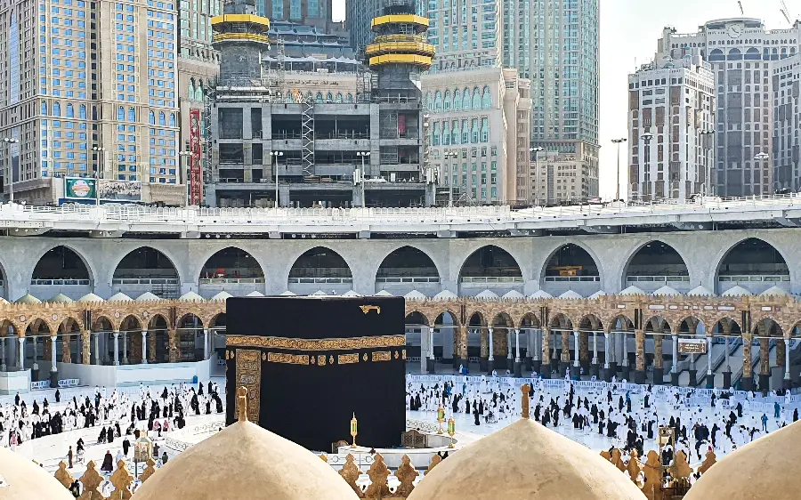 New picture of the House of God in the city of Mecca in Saudi Arabia 