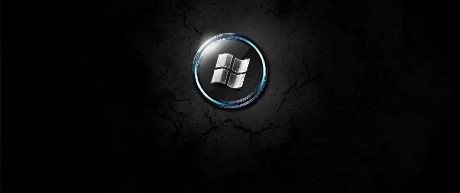 Top Desktop Background with Black Windows Logo