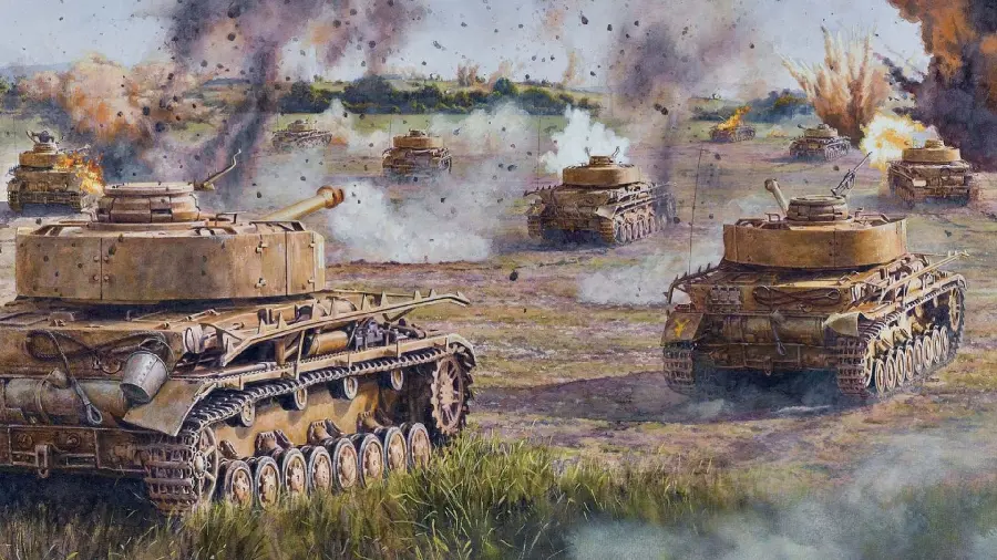 Extremely popular drawing of war tanks to follow as a model