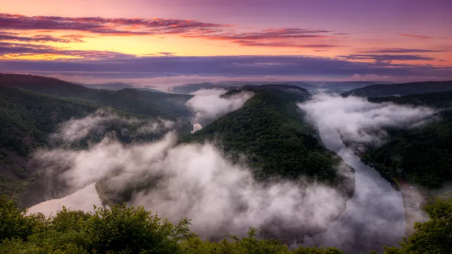 Beautiful mountain nature poster in beautiful sunset ready to print