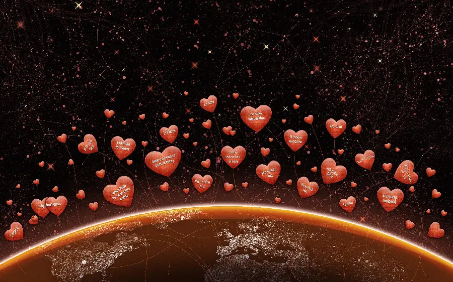 Latest Romantic Mac Wallpaper with Red Heart Design