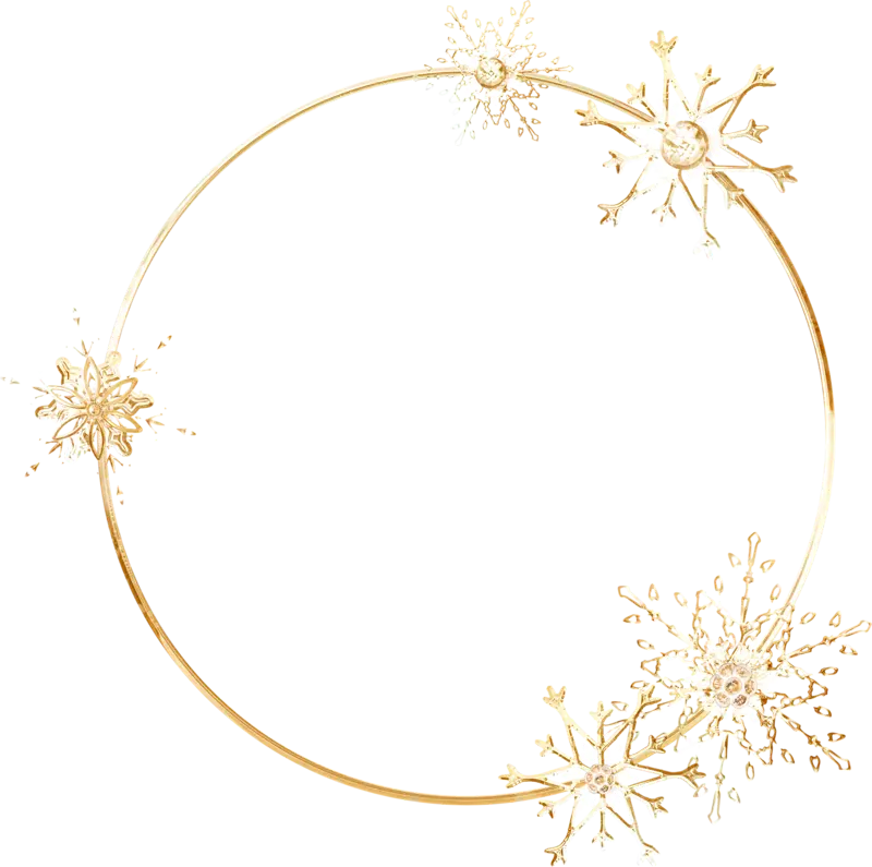 Elegant Golden Circle Image Without Background for Luxury Profiles