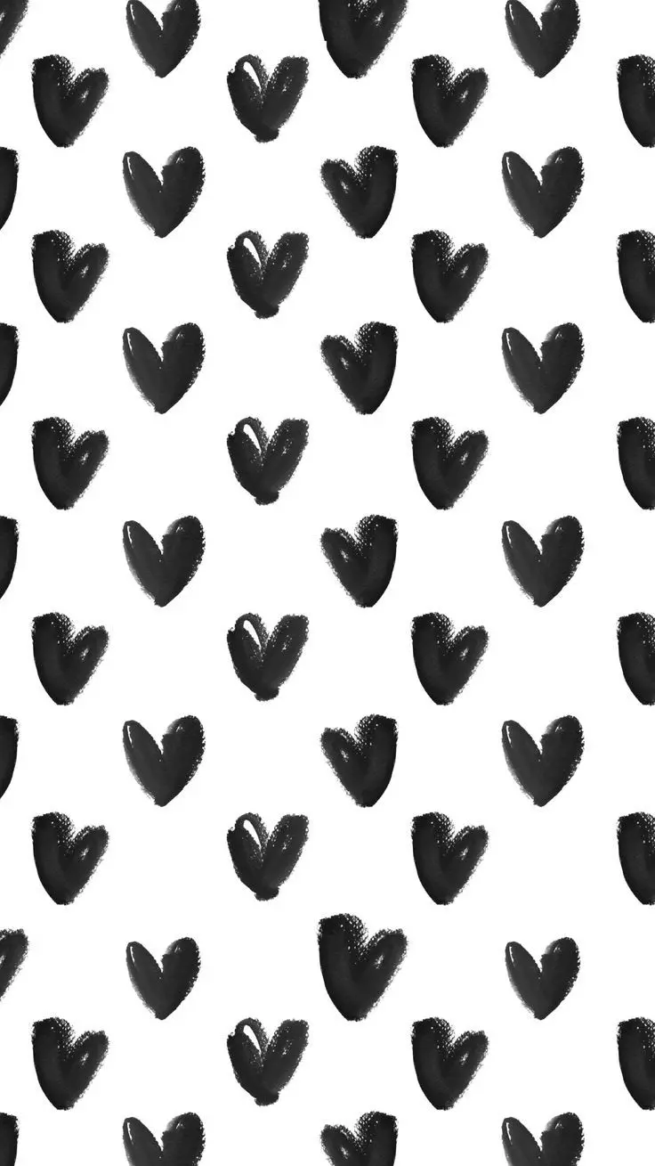 The most stylish girly iPhone background with black and white hearts