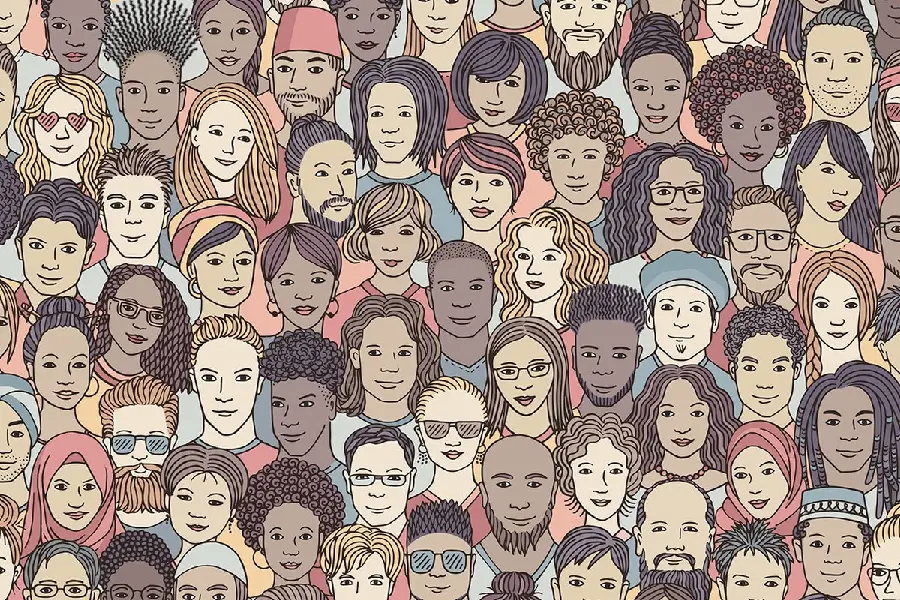 Beautiful painting of cultural diversity around the world with amazing details