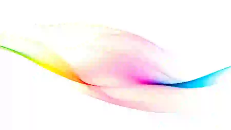 White background and colorful soft curved lines suitable for laptop wallpaper