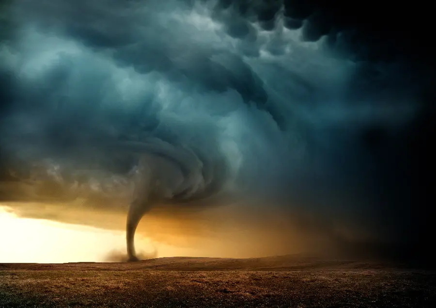 Cool Tornado Photo in Empty Plain for Instagram
