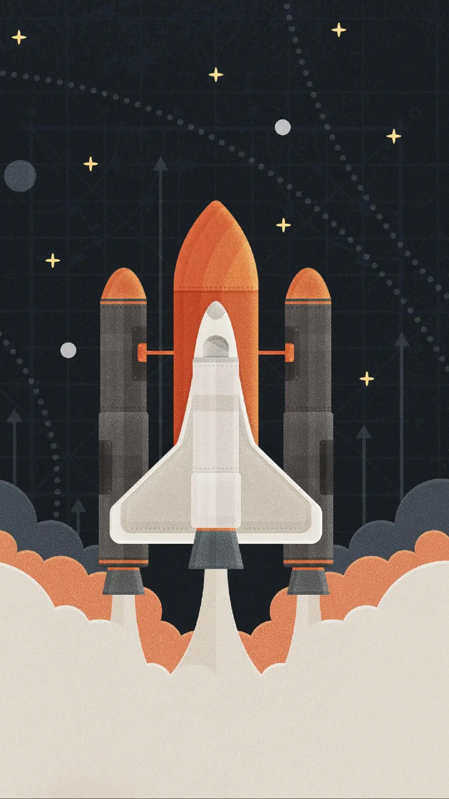 Cool image of a double rocket launch for your phone background