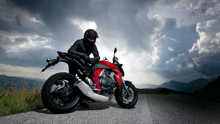 Beautiful motorcycle and road photo FULL HD