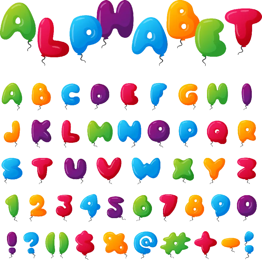 Photo of English letters balloon model