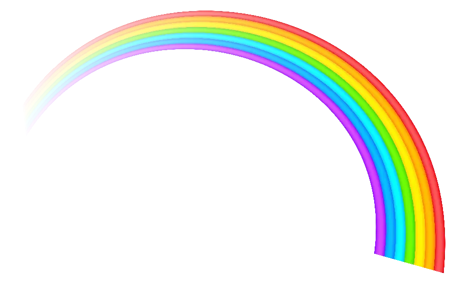 The most beautiful rainbow design and drawing in PNG format