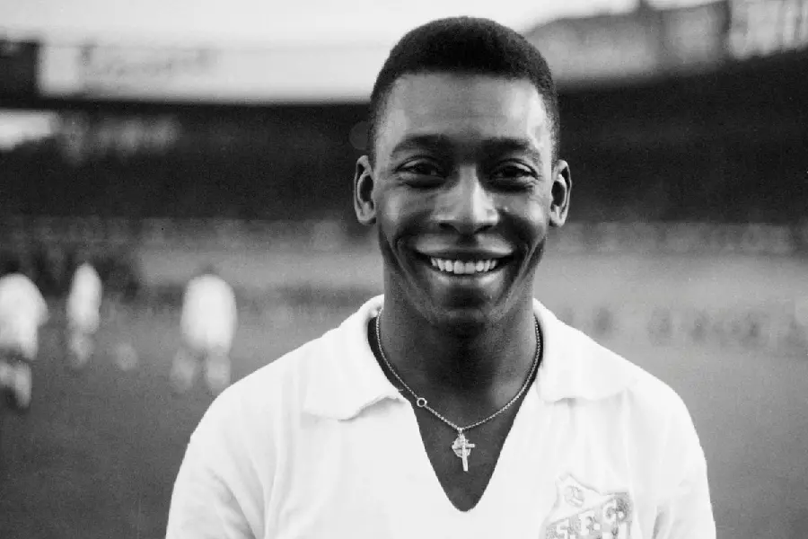 Young photo of Pele, the Brazilian player