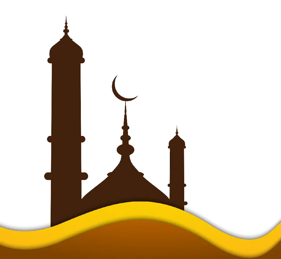 Beautiful Mosque png image on the starry night of Ramadan