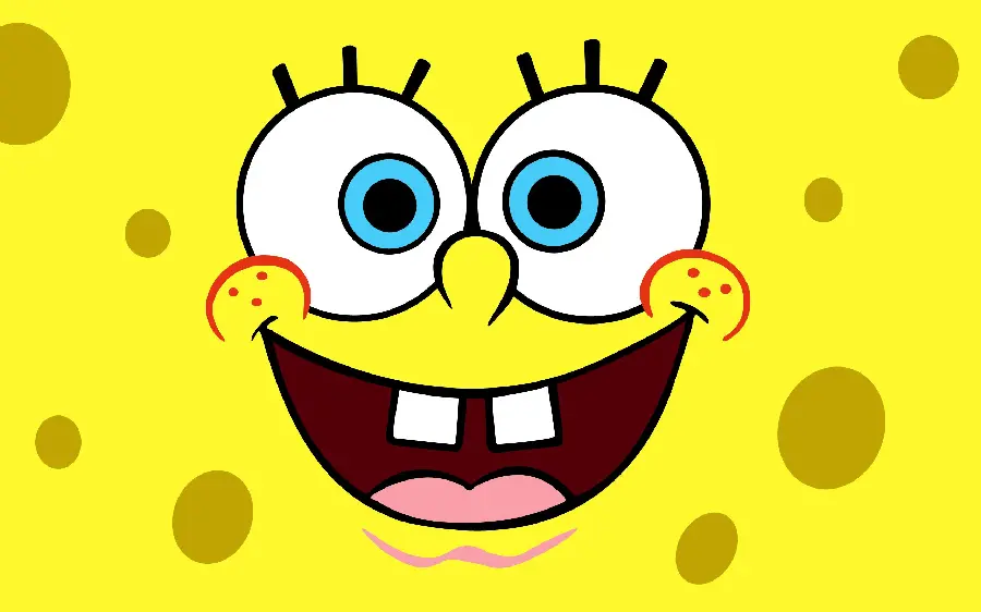 Photo and background image of SpongeBob, one of the most popular cartoon characters