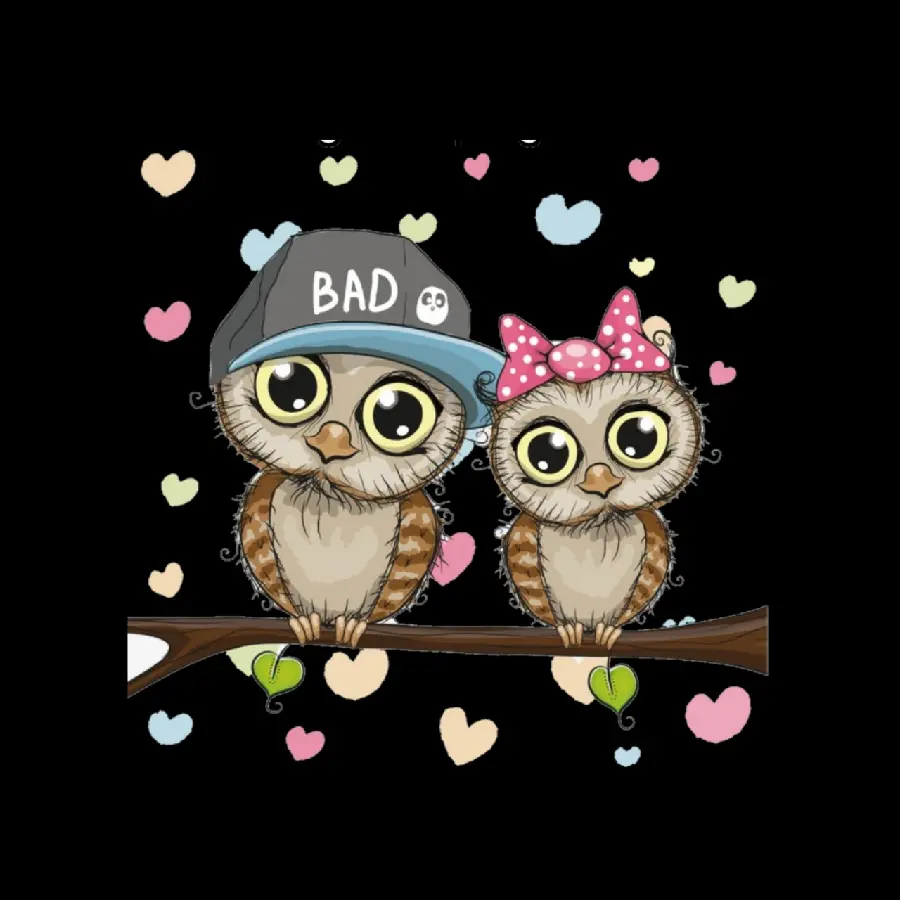 Girls Profile Pic with Cute Owl Design for Instagram