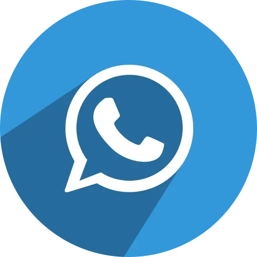 WhatsApp logo in blue color and no background png