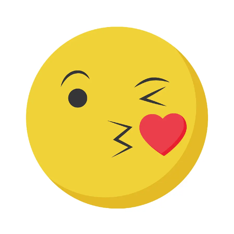 Download Kiss Emoji Image in PNG Format