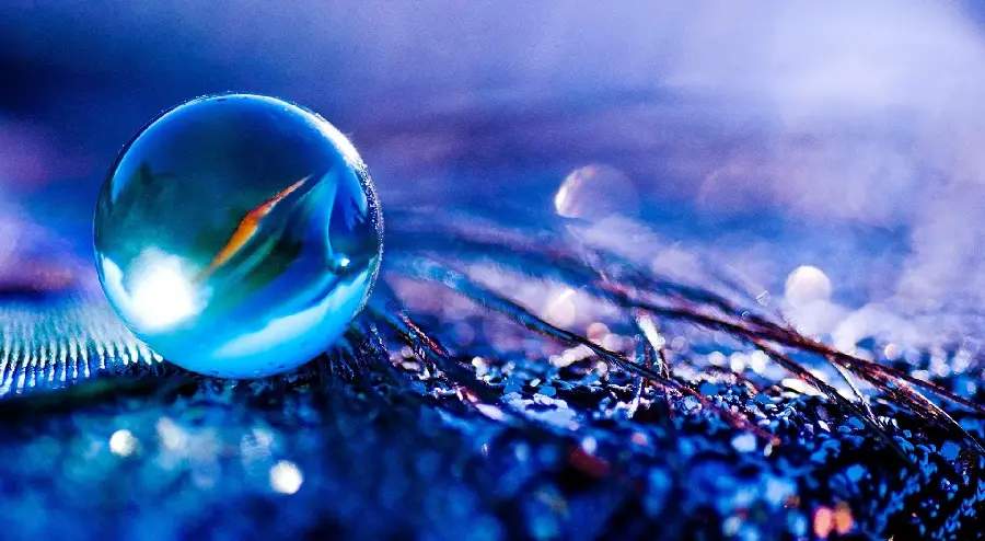 Beautiful glass marble wallpaper with blue and purple space suitable for all types of phones