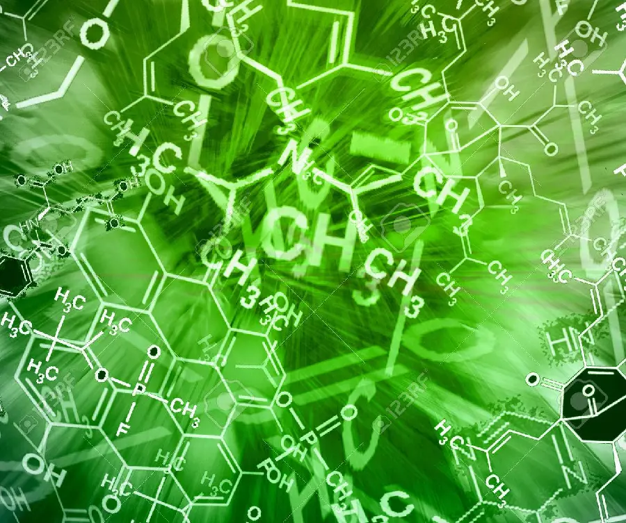 Background Fantasy green chemistry field with a bright HD theme 