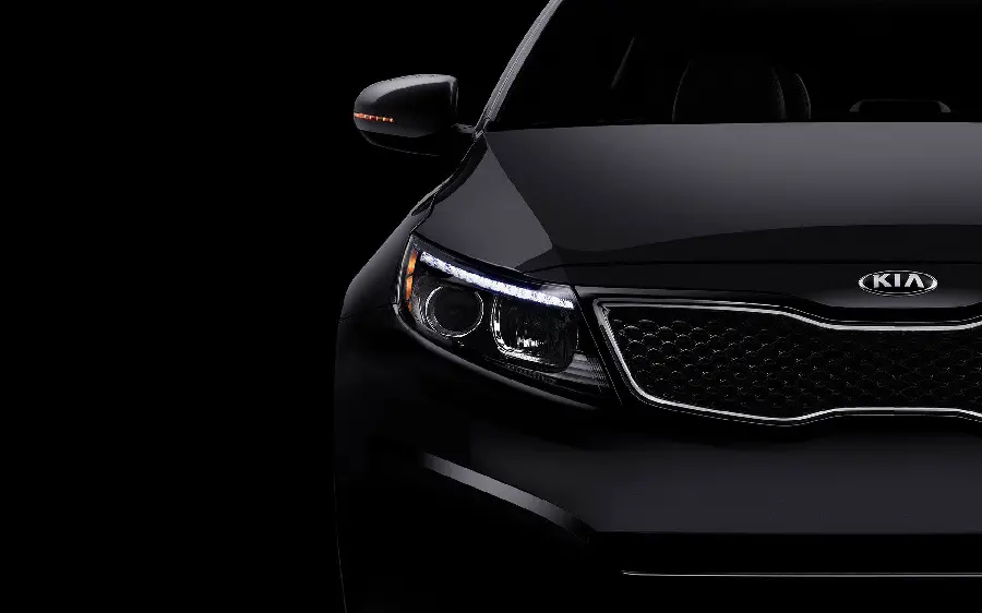 Photo of Kia Optima with a black background 8K