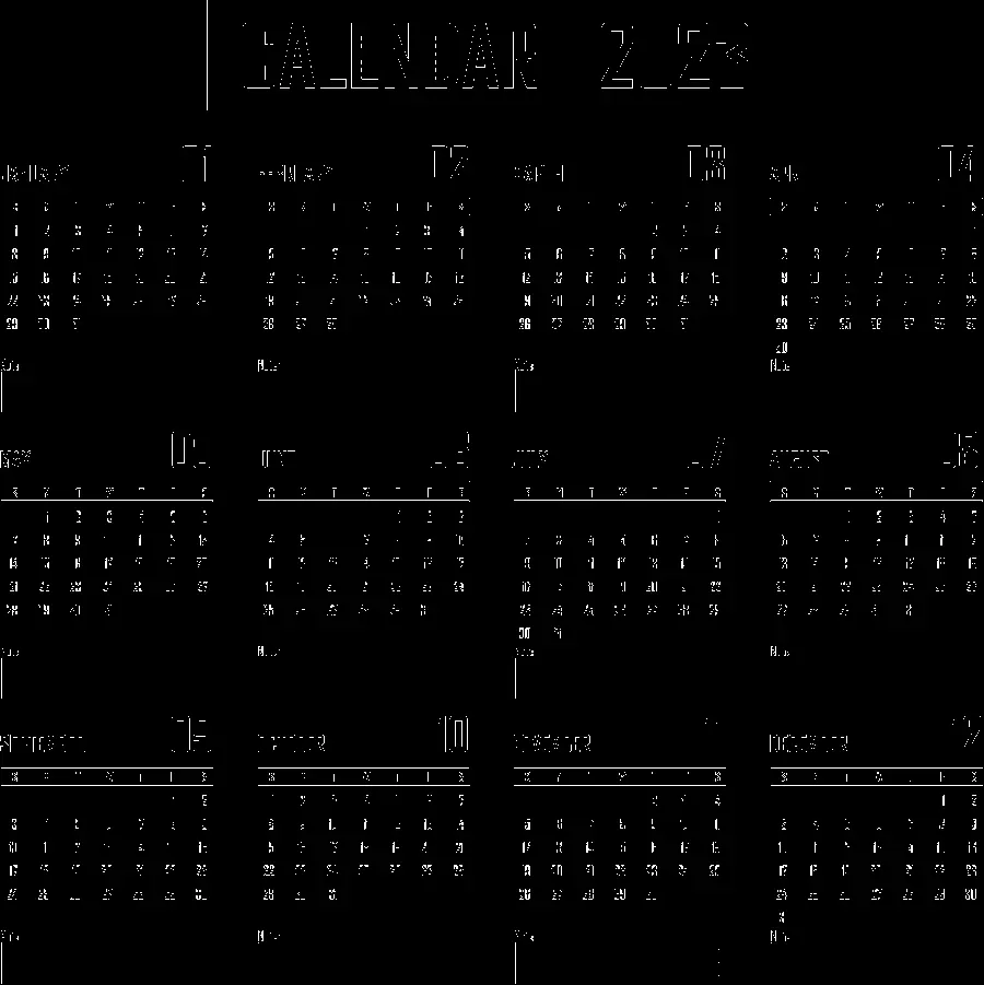 Quality image for printing the Gregorian calendar 2023