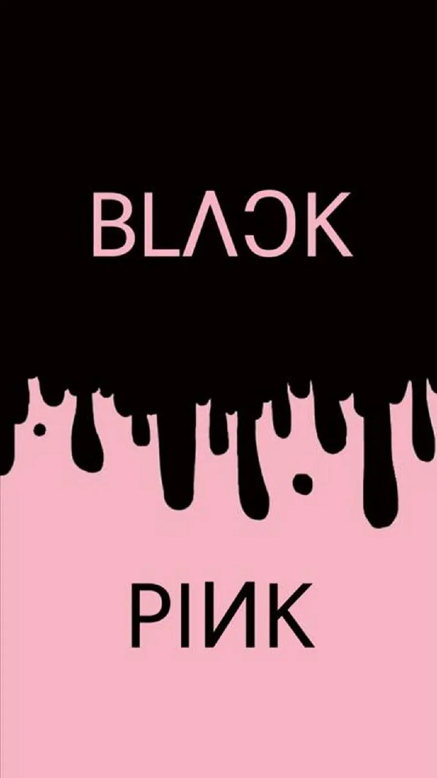 Black and pink two-piece wallpaper inspired by the Black Pink group