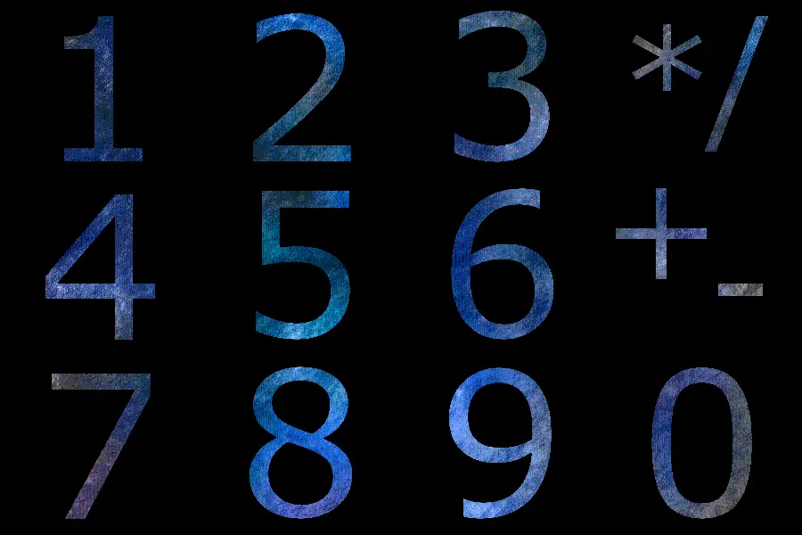 Photo of mathematical numbers with wreaths