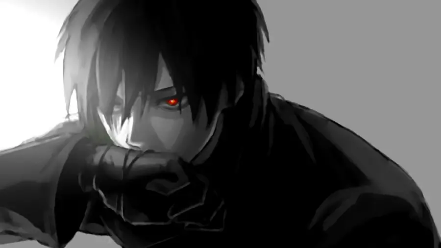 Dark anime boy profile pictures in black with hd quality