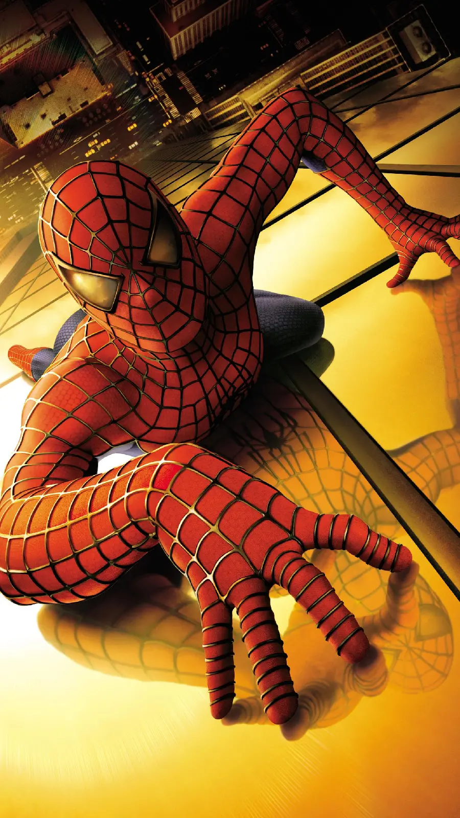 Spiderman climbing a building hd quality photo