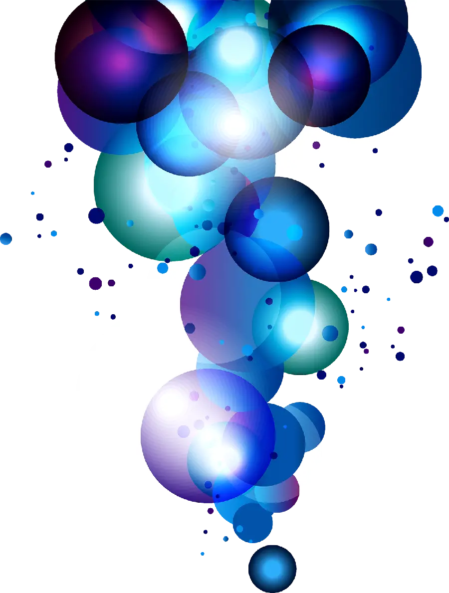 High Quality Blue Soap Bubbles PNG Image