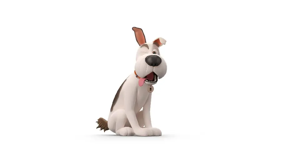 Full Download 3D Background of Cool Dog with White Background
