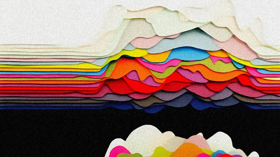 Ultra HD Photo of Colorful Layers on Top of Each Other as Wallpaper