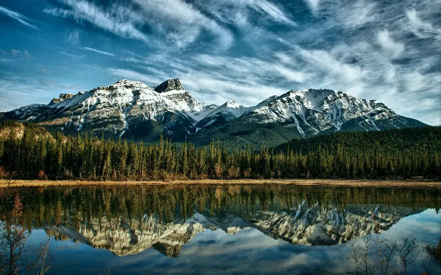 Dreamy background of Canadian nature 8K