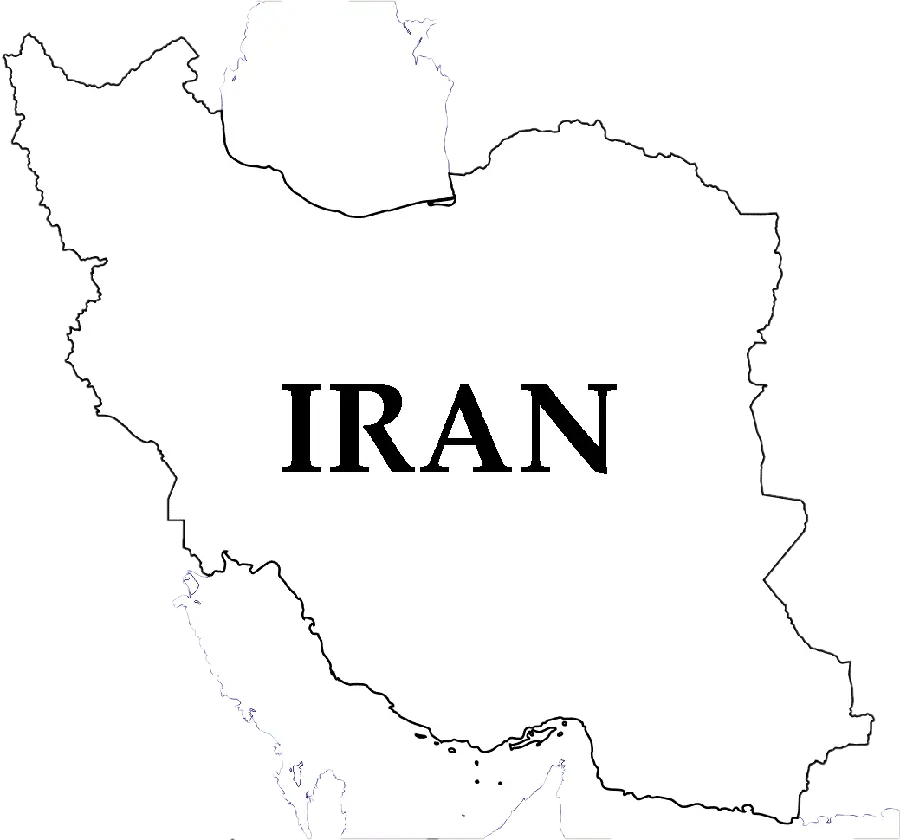 Best PNG image without background of Iran map with title IRAN