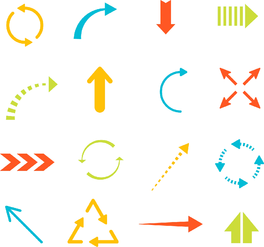 The best image of various arrows and arrows together in teleportation mode