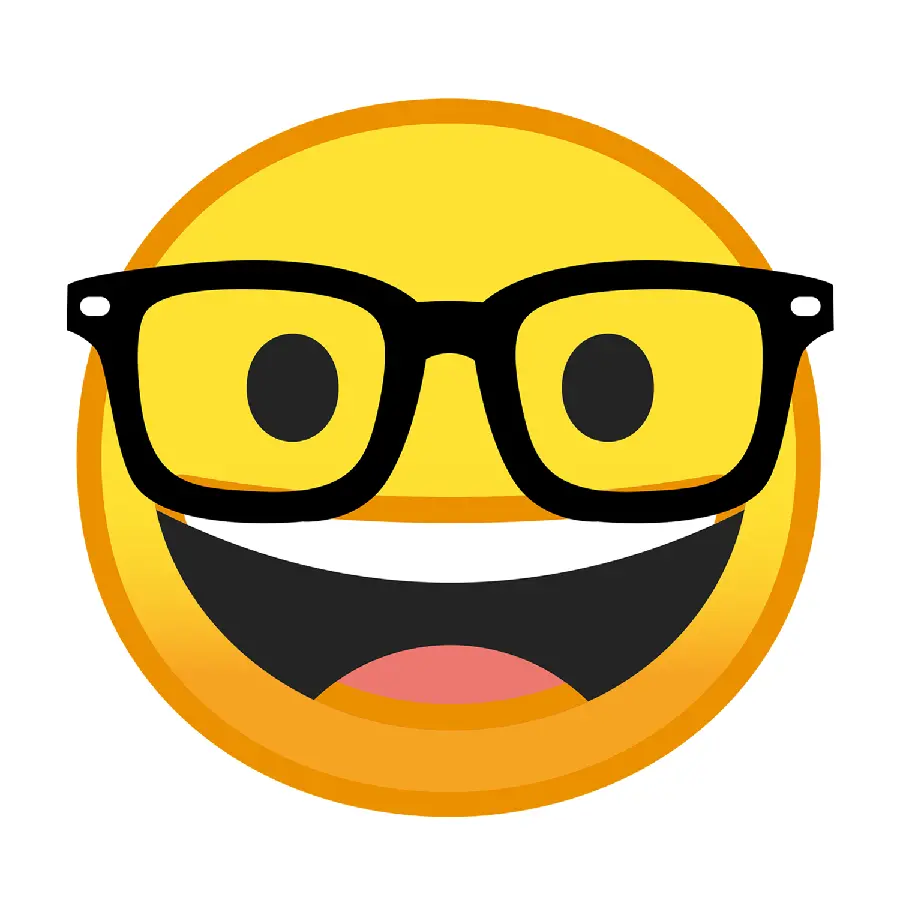 Yellow excited emoji PNG