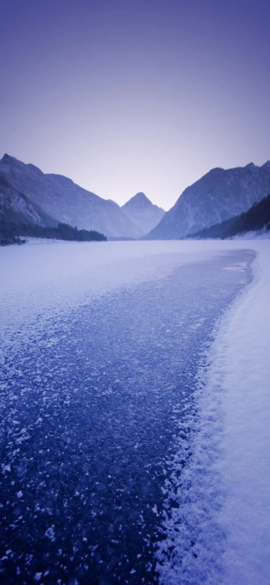 Frozen lake wallpaper for mobile phone