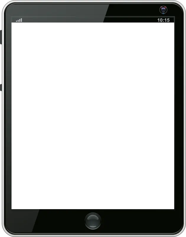 Black tablet image without screen with buttons on the side