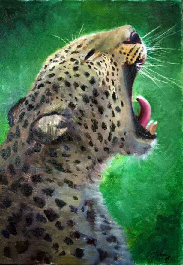 Roaring Leopard Wallpaper for Samsung Galaxy A13 4G