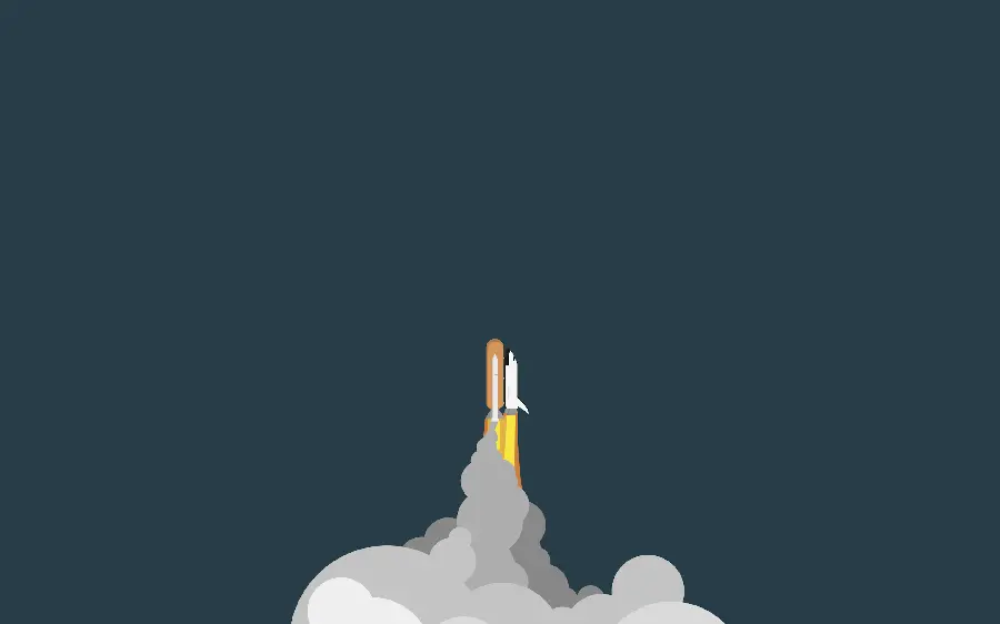 Interesting Fantasy View of Impressive Rocket Launch into Space
